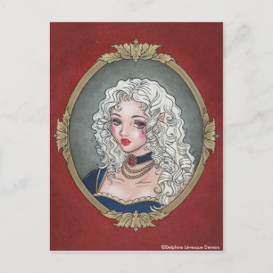 Le Porträtt De La Vampampresse Gothic Postcard Vykort