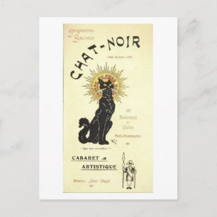 Le Prata Noir den svart kattkonsten Vykort
