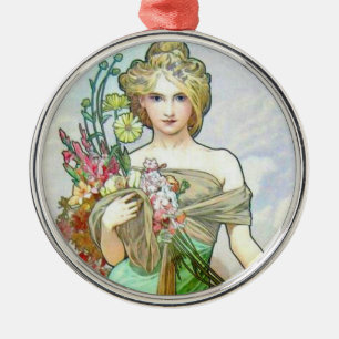 Le Printemps c1895 Julgransprydnad Metall