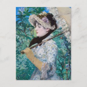 Le Printemps Manet Fine Art Painting Postcard Vykort