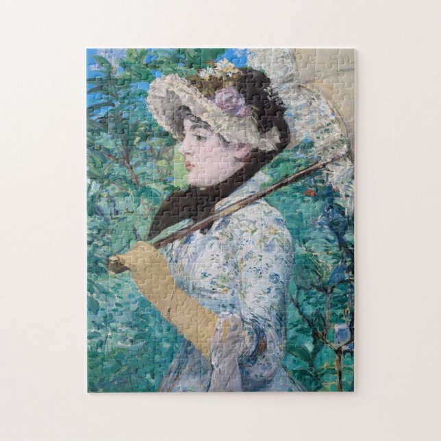 Le Printemps Manet Impressionist Art Painting Pussel (Vertikal)