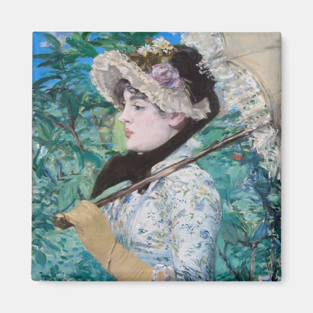 Le Printemps Manet Impressionist Fine Art Painting Magnet (Framsidan)