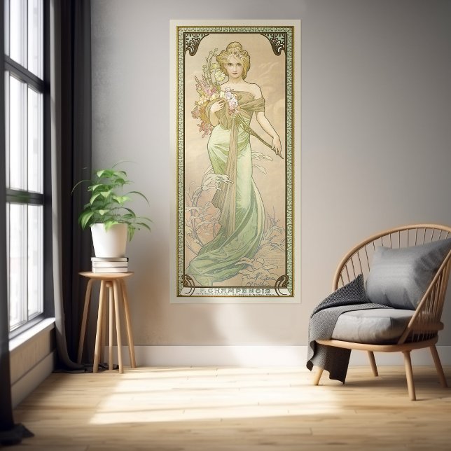 Le Printemps Season Art nouveau Alphonse Mucha Poster (Skapare uppladdad)