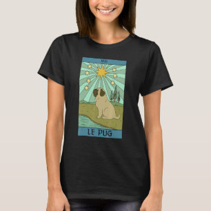 Le Pug Hund Tarotkort Husdjursägare Ockult Gothic T Shirt