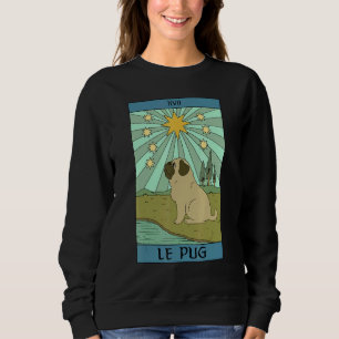 Le Pug Hund Tarotkort Husdjursägare Ockult Gotisk T Shirt