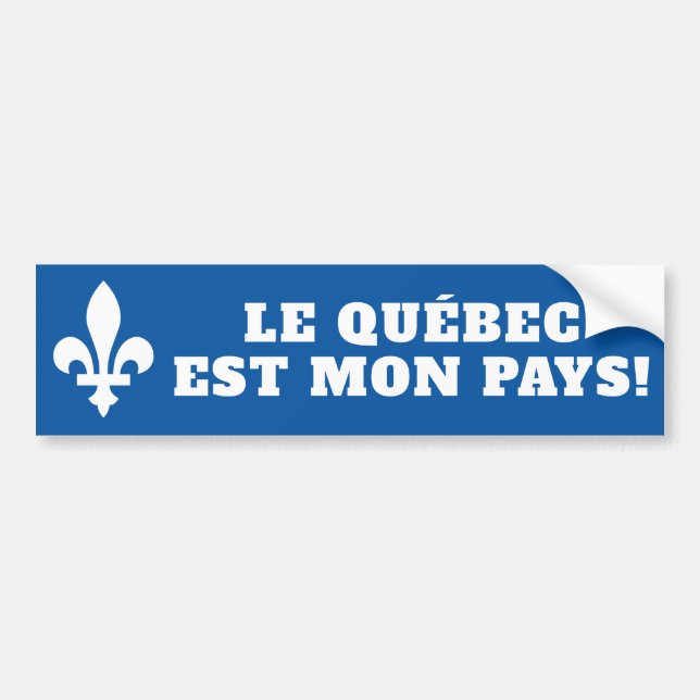 Le Québec est mon betalar! Bildekal (Framsidan)