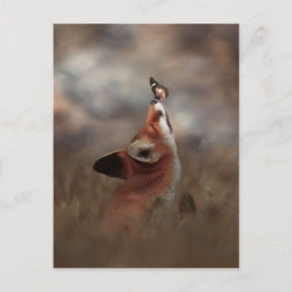 Le renard et le papillon vykort