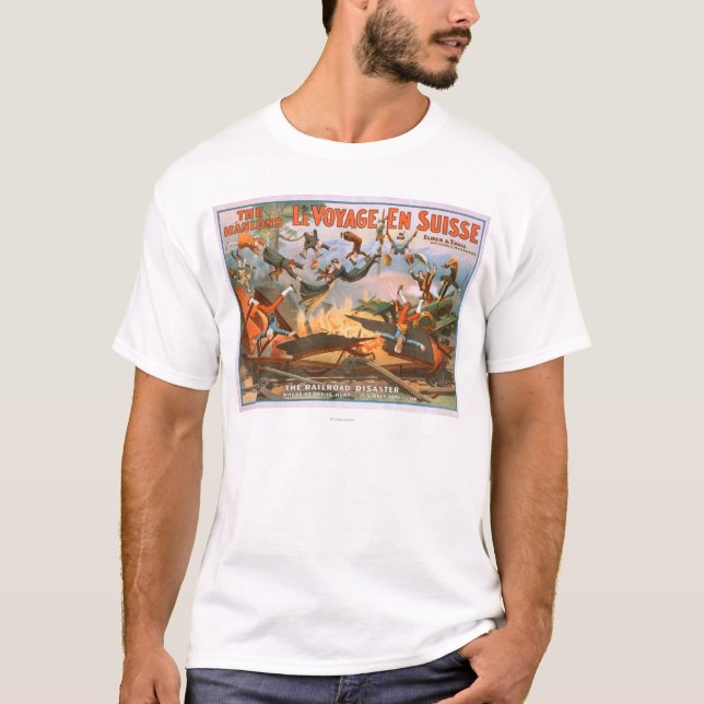 Le-resaen Suisse - järnvägkatastrofen Tee Shirt (Framsida)