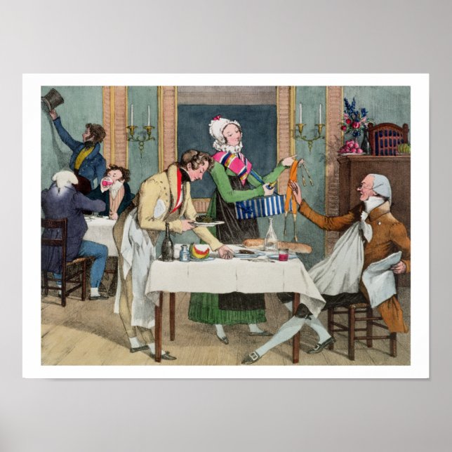 Le Restaurant, pub. från Rodwell och Martin, 1820  Poster (Framsidan)