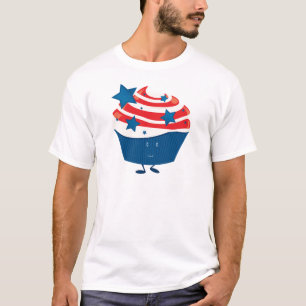 Le röd vit- och blåttmuffin t shirt