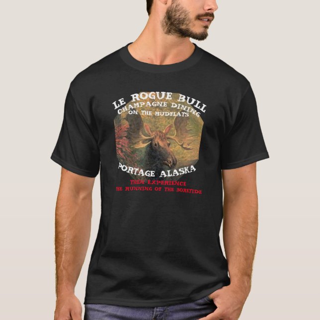 Le Rogue Bull Champagne Dining på Mudflats T Shirt (Framsida)