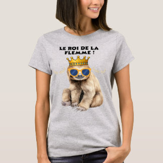 Le Roi de la Flemme – Illustration Singe Paresseux T Shirt