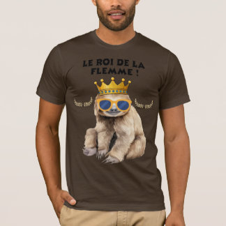 Le Roi de la Flemme – Illustration Singe Paresseux T Shirt