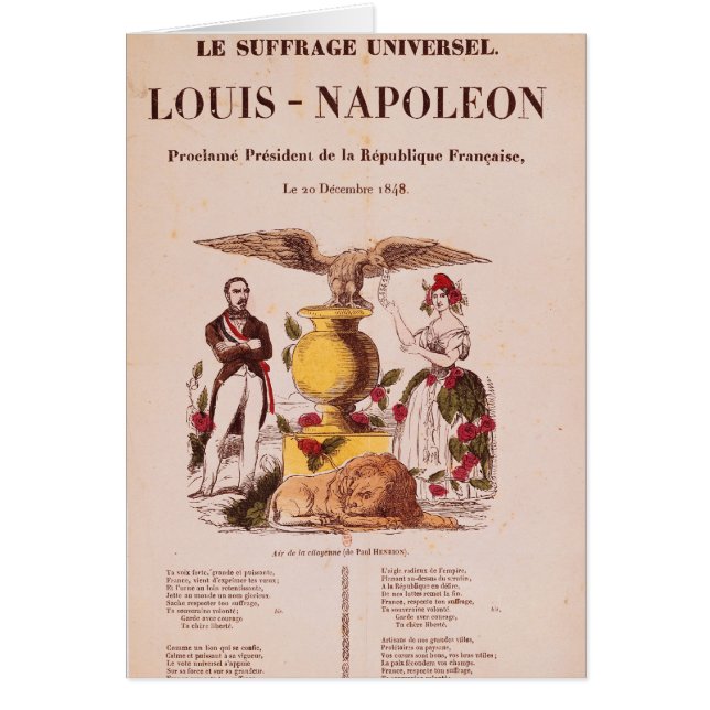 Le Rösträtt Universel Hälsningskort (Framsidan)