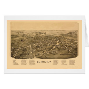 Le Roy, panorama- karta för NY - 1892 Hälsningskort