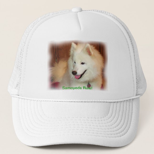 Le SamoyedDigital oljemålning verkställa hatten Keps (Framsida)