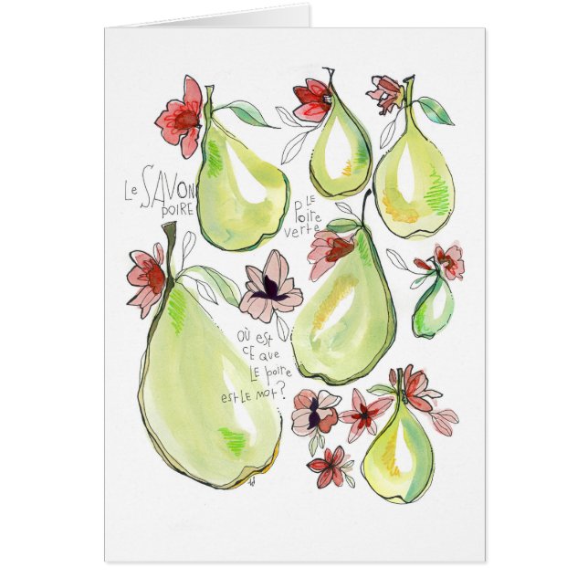 Le Savon Poire Hälsningskort (Framsidan)