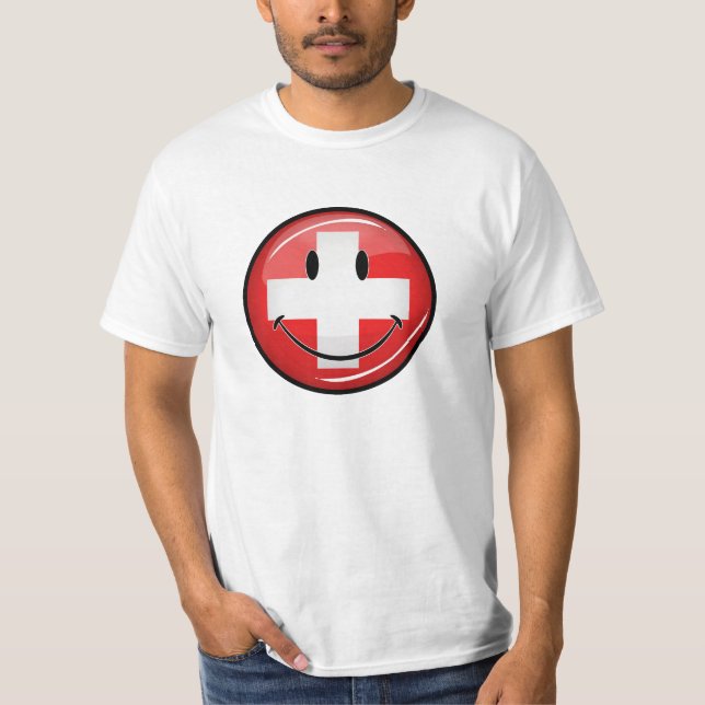 Le schweizareflagga t-shirt (Framsida)