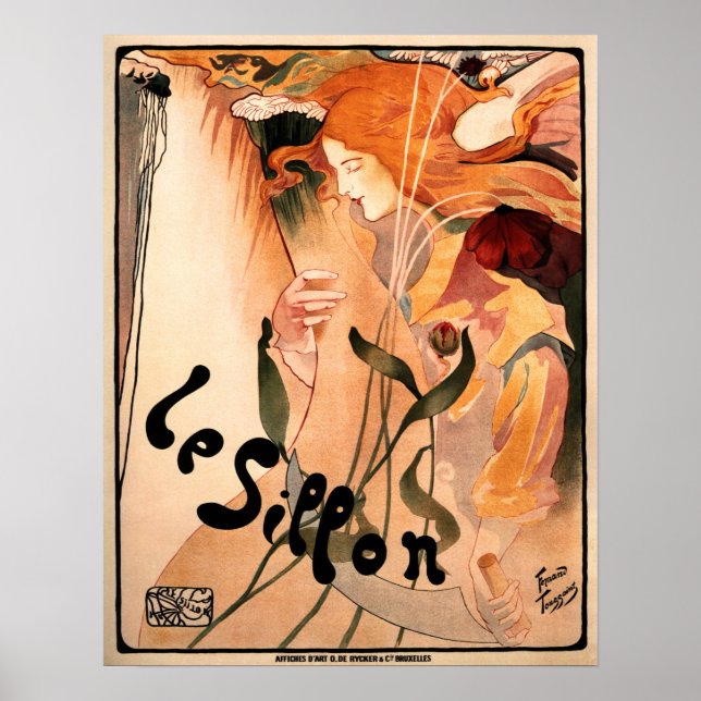 LE SILLON Libre Esthetique 1895 Fernand Toussaint Poster (Framsidan)