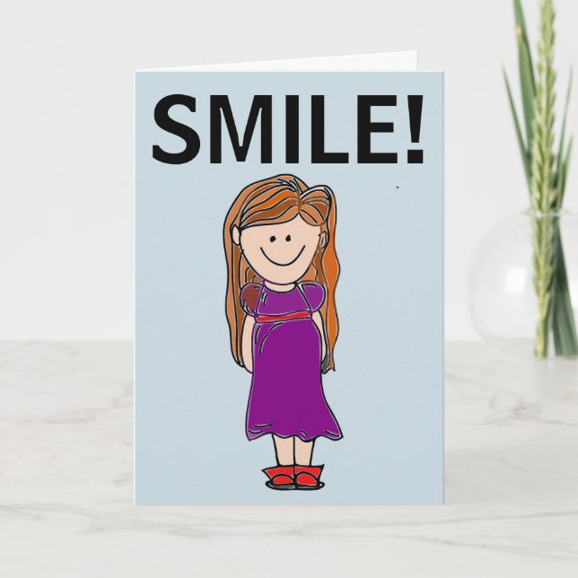 LE SMIL! FÖDELSEDAGKORT FÖR TJEJER KORT (Framsida)