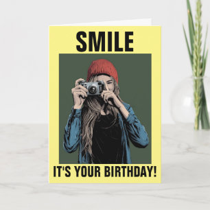 LE SMILE DET ÄR DIN FÖDELSEDAG! FOTOGRAFI TEMAKORT KORT