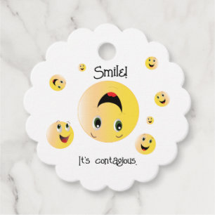 Le smile det är smittsamt gåvor etiketter