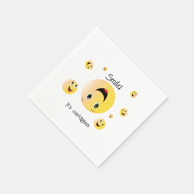 Le smile det är smittsamt pappersservett (Hörn)