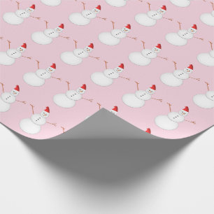 Le snögubbear som ha på sig Santa hattar Presentpapper