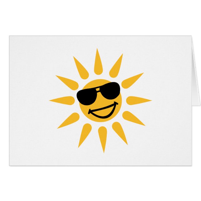 Le solansiktesolglasögon hälsningskort (Framsidan Horizontal)