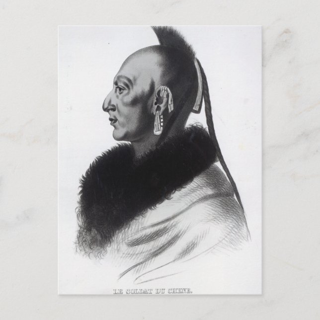 Le Soldat du Chene, en Osage chef Vykort (Framsida)