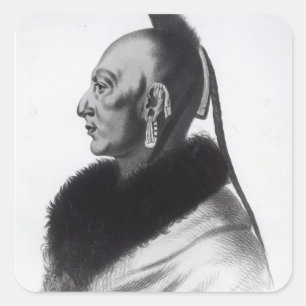 Le Soldat du Chene, Osage Chief Fyrkantigt Klistermärke