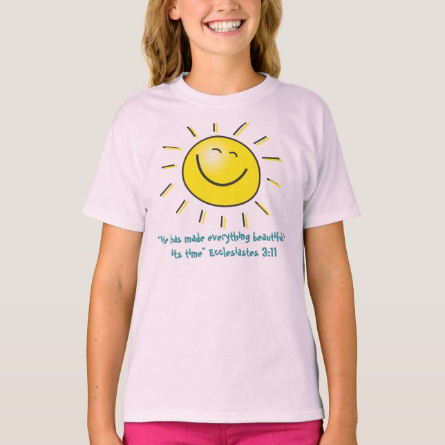 Le soldesign med Ecclesiastes bibelverse T-shirt (Framsida)