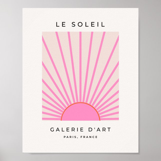 Le Soleil 01 Sol Rosa Sunshine Poster (Framsidan)