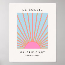 Le Soleil 02 Retro Sol Rosa och Blue Sunshine
