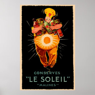 Le Soleil Bevara vintage annons Poster