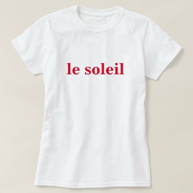 le soleil t shirt (Design framsida)