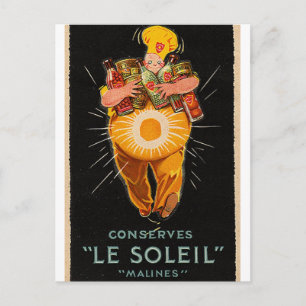 "Le Soleil" Vintage Chef Vykort
