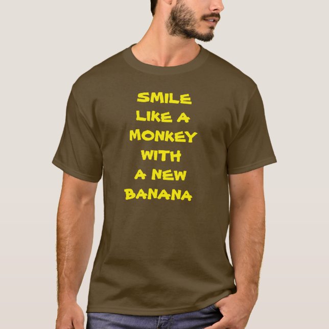 Le som en apa med en ny banan T-shirt (Framsida)