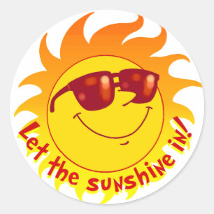 Le sommarsolen runt klistermärke