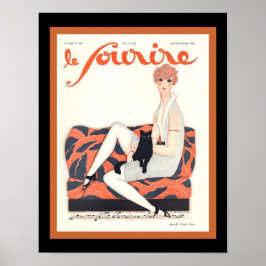 Le Sourire Fransk Deco 1928 Cover 11x14 Poster