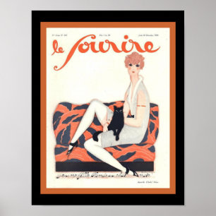 Le Sourire Fransk Deco 1928 Cover 11x14 Poster