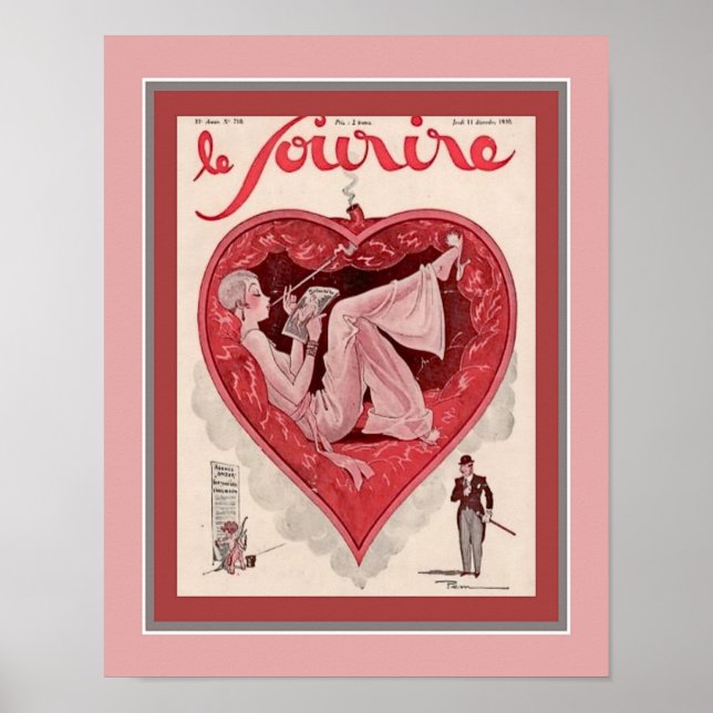 "Le Sourire" Fransk Deco Magazine Cover Poster (Framsidan)