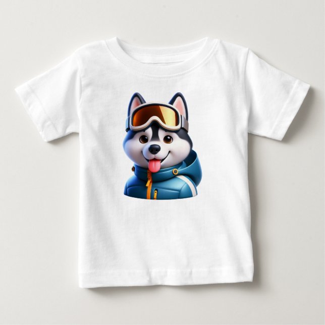 Le Super Husky Aventurier T Shirt (Framsida)