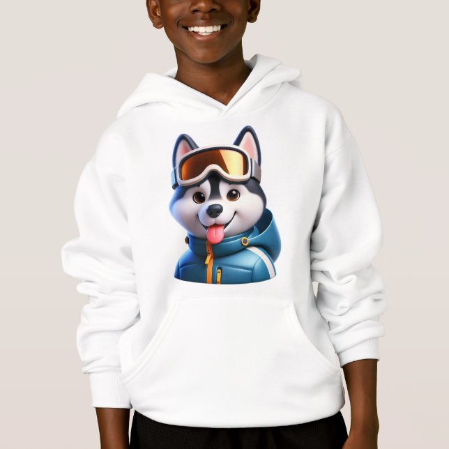 Le Super Husky Aventurier T Shirt (Framsida)