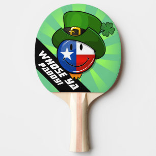 Le Texanflagga med Sts Patrick dag Pingisracket
