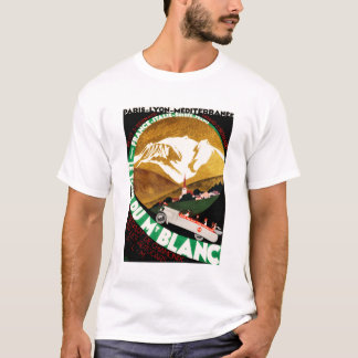 Le Tour Du MONT BLANC Chamonix Old Swiss Travel Ad T Shirt