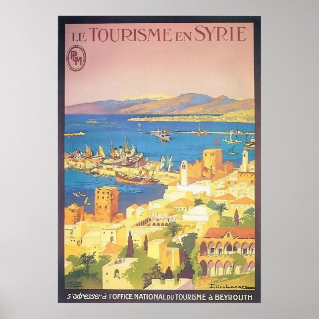 Le Tourisme en Syrie Poster (Framsidan)