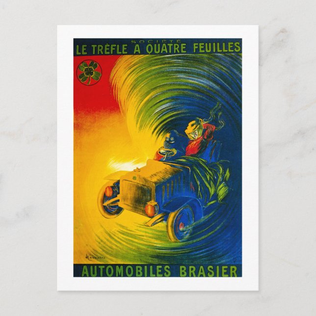 Le Trefle A Quatre Feuilles - Automobiles Brasier Vykort (Framsida)