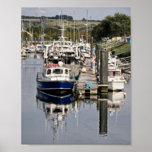 Le Tréports hamn i Frankrike Poster