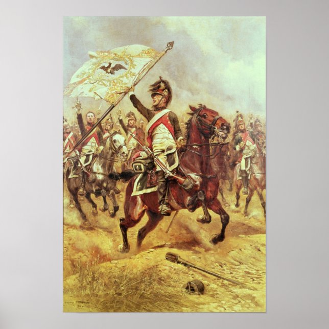 "Le Trophee", 1806, 4:e Dragoon Regiment, 1898 Poster (Framsidan)